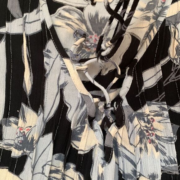 Billabong Floral Flowy Rayon Long Sleeve Tunic Mini Dress Size XS - Picture 8 of 10